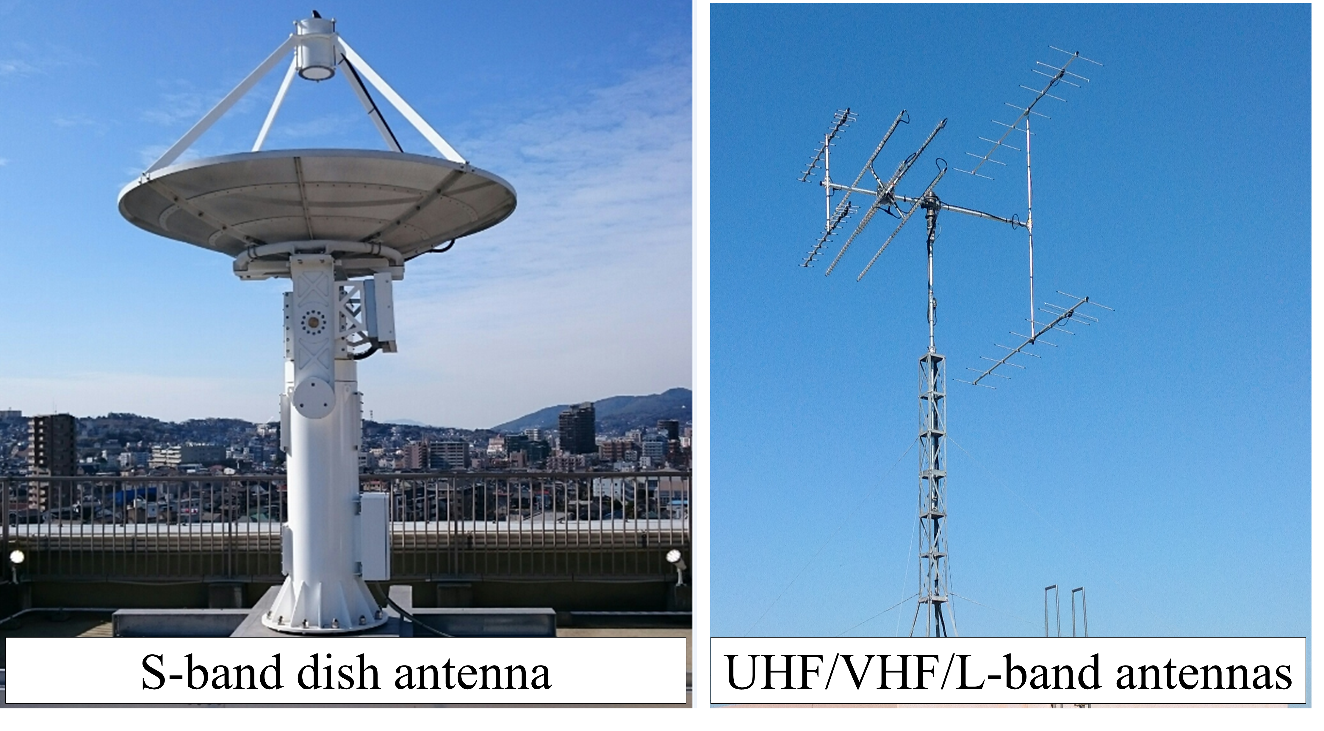 S-band/UHF/VHF/L-band antennas